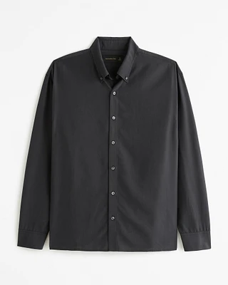 Long-Sleeve Cupro Button-Up Shirt