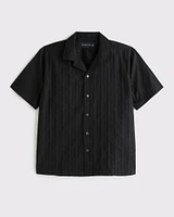 Short Sleeve Tonal Stripe Shirt