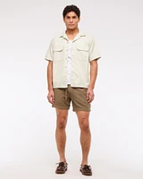 Camp Collar Button-Up Shirt