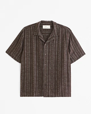 Camp Collar Summer Linen-Blend Shirt