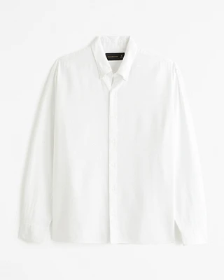 Textured Crepe Button-Up Shirt