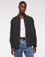 Denim Button-Up Shirt