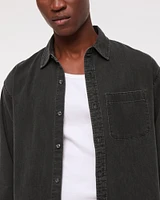 Denim Button-Up Shirt