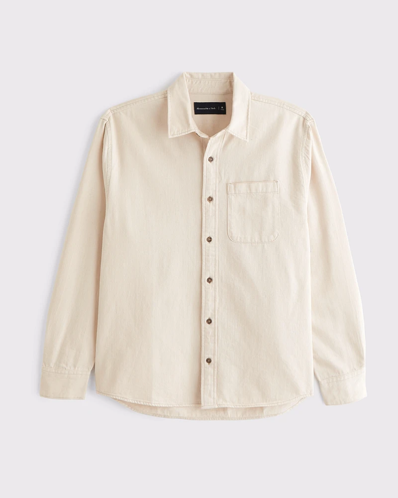 Denim Button-Up Shirt