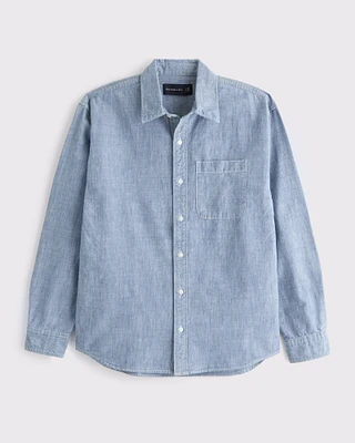 Chambray Button-Up Shirt