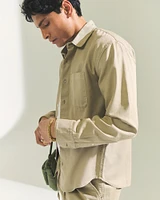 Long-Sleeve Garment Dye Button-Up Shirt