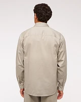 Long-Sleeve Garment Dye Button-Up Shirt