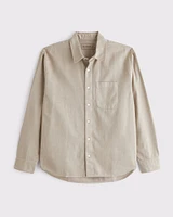 Long-Sleeve Garment Dye Button-Up Shirt