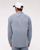 Long-Sleeve Garment Dye Button-Up Shirt