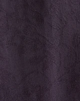Short-Sleeve Cropped Jacquard Button-Up Shirt