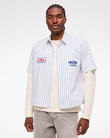 Short Sleeve Cropped Ford Button-Up Shirt