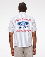 Short Sleeve Cropped Ford Button-Up Shirt