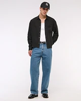 Cropped Linen Button-Up Shirt