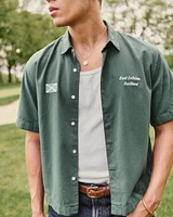 Short Sleeve Cropped PGA Scottish Open Button-Up Shirt