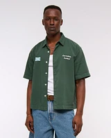 Short Sleeve Cropped PGA Scottish Open Button-Up Shirt