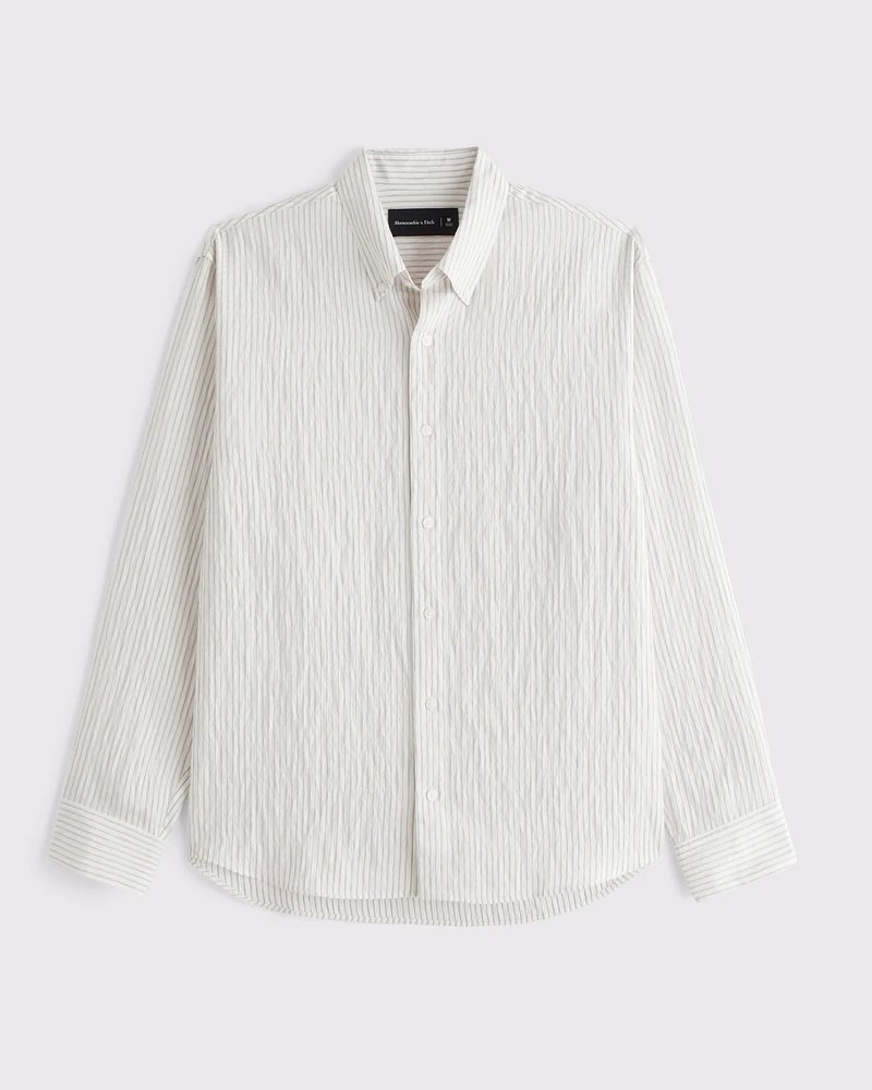 Textured Button-Up Shirt