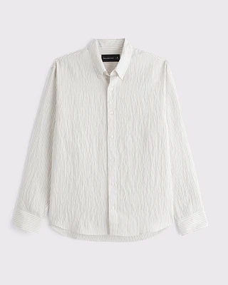 Textured Button-Up Shirt