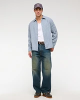 Long-Sleeve Plaid Button-Up Shirt
