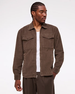 Corduroy Zip Shirt Jacket