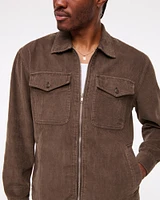 Corduroy Zip Shirt Jacket