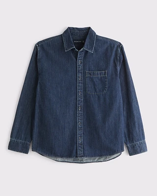 Denim Button-Up Shirt