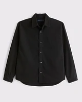 Brushed Woven Button-Up Shirt