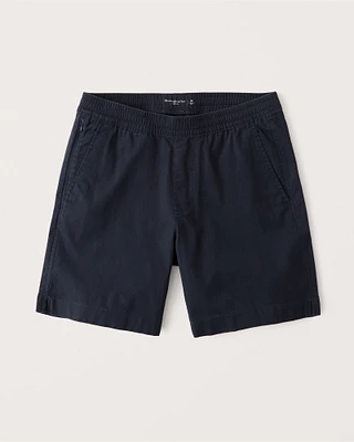 Stretch Linen Pull-On Shorts