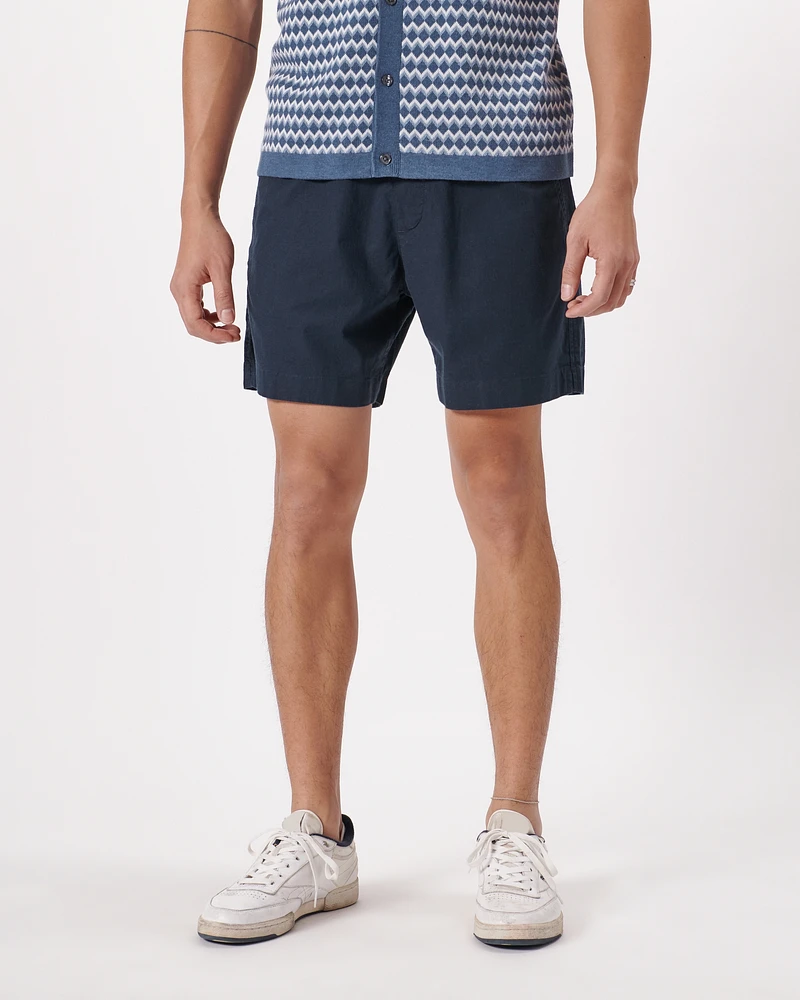 Linen-Blend Pull-On Shorts