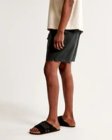 Linen-Blend Pull-On Short