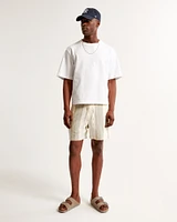 Linen-Blend Pull-On Short