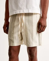 Linen-Blend Pull-On Short