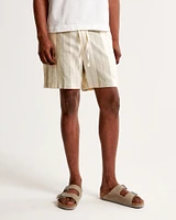 Linen-Blend Pull-On Short