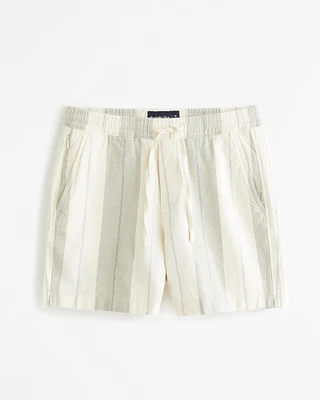 Linen-Blend Pull-On Short