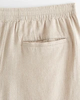 Relaxed Linen-Blend Pull-On Short