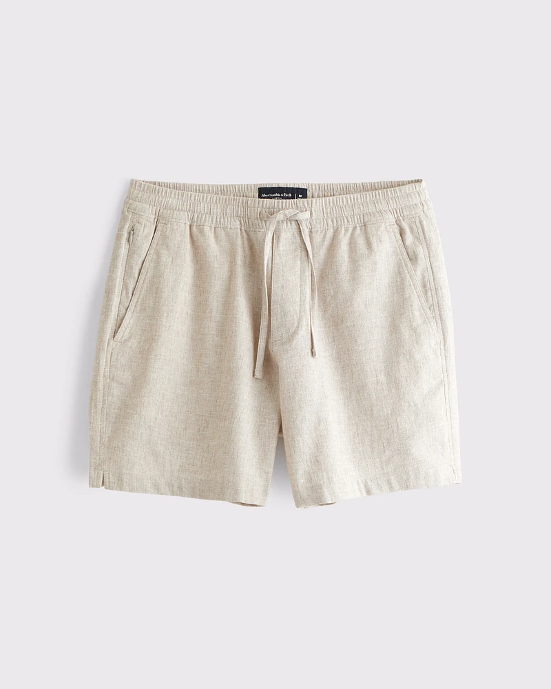 Slub Pull-On Short