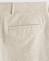 Linen-Blend Plainfront Short