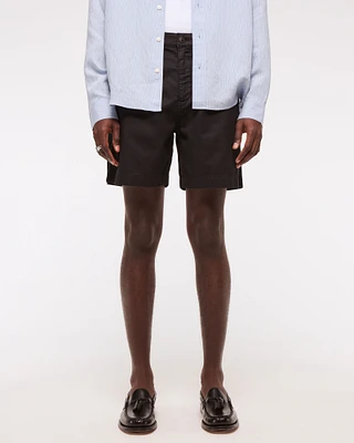 Cotton-Blend Plainfront Short