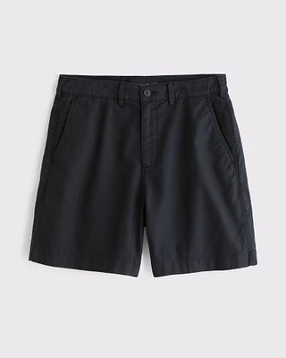 Cotton-Blend Plainfront Short