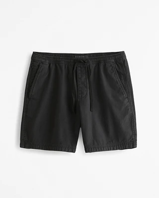 Washed Pull-On Short