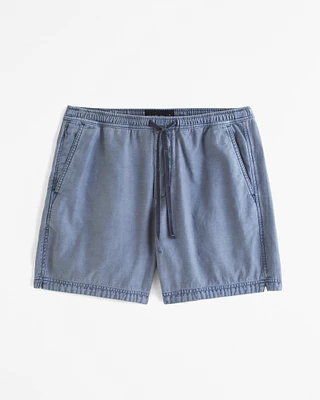 Washed Pull-On Short