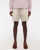Relaxed Linen-Blend Pull-On Short