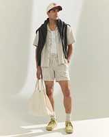 Linen-Blend Pull-On Short