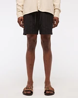 Linen-Blend Pull-On Short