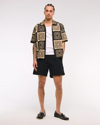 Textured Pull-On Short