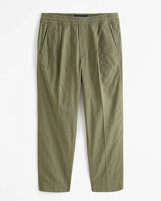 Linen-Blend Pull-On Pant