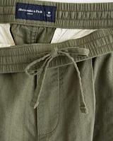 Linen-Blend Pull-On Pant