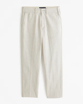 Loose Linen-Blend Permacrease Trouser