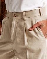 The A&F Collins Tailored Linen-Blend Pleated Suit Pant