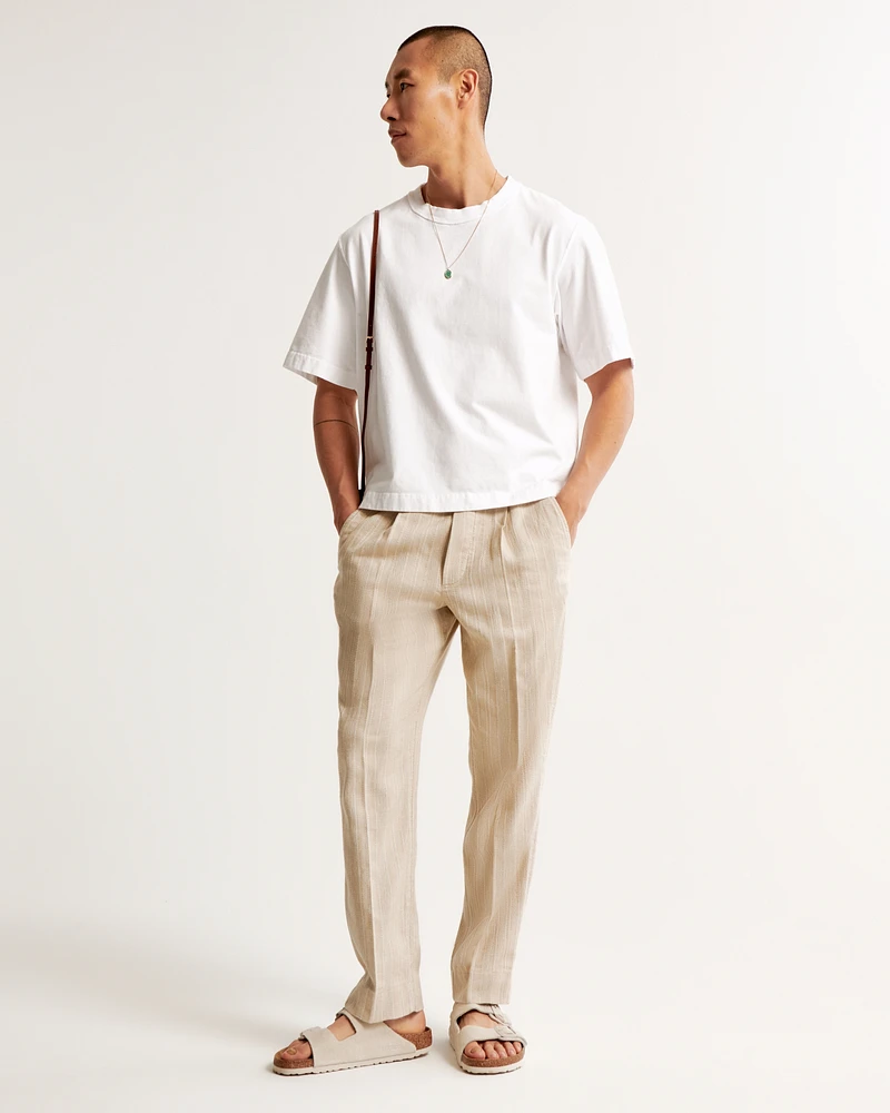 Linen-Blend Pull-On Pant