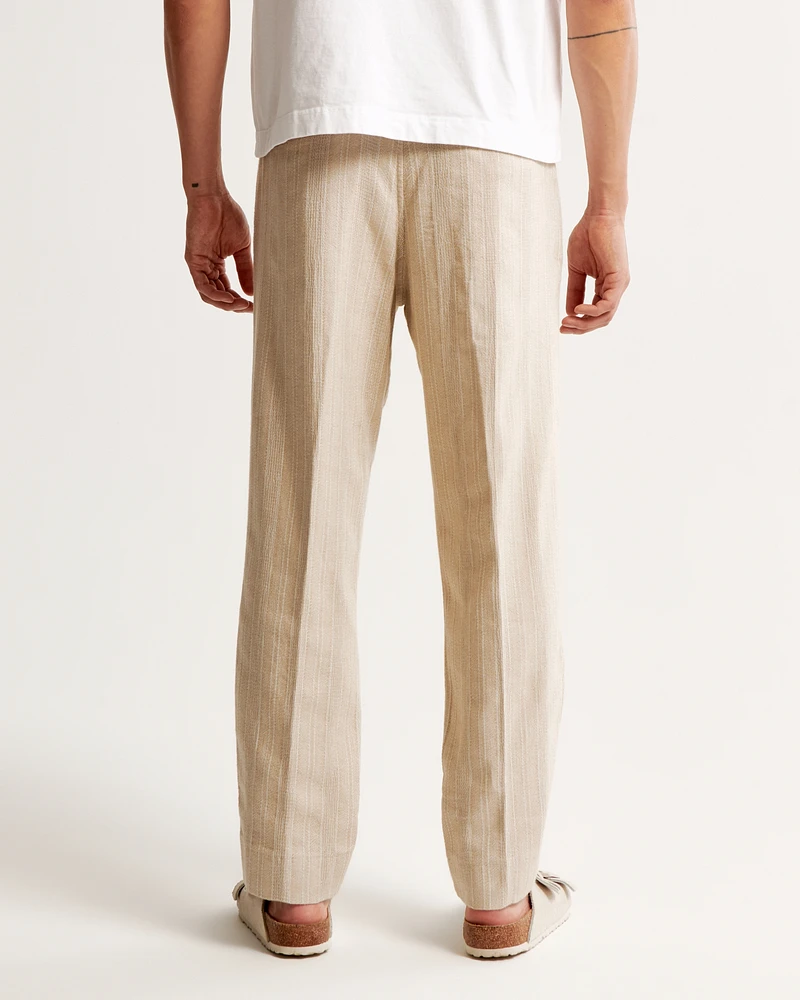 Linen-Blend Pull-On Pant
